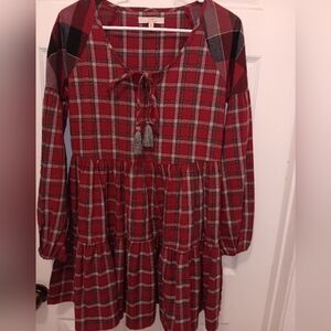 Chelsea and violet plaid winter dress xs